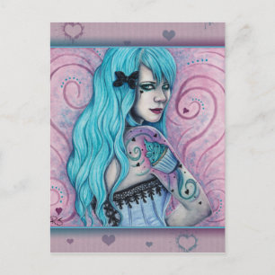 Cupcake Bubblegoth Pink Tattoos Turquoise Briefkaa Briefkaart