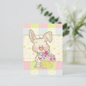 Cupcake Bunny briefkaart (Staand voorkant)