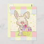 Cupcake Bunny briefkaart (Voorkant / Achterkant)