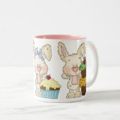 Cupcake Bunny-Mok Tweekleurige Koffiemok (Voorkant rechts)