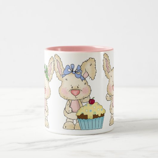 Cupcake Bunny-Mok Tweekleurige Koffiemok (Center)