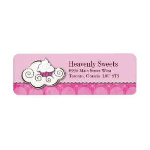 Cupcake Business Adresetiketten Etiket