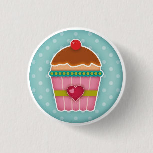 Cupcake-Button Ronde Button 3,2 Cm