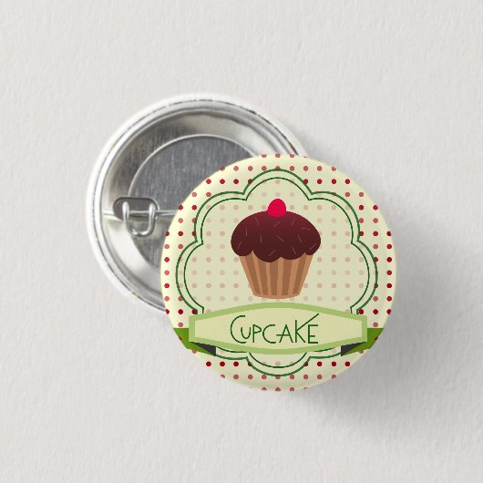 Cupcake-Button Ronde Button 3,2 Cm (Voorkant /achterkant)