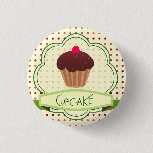 Cupcake-Button Ronde Button 3,2 Cm (Voorkant)