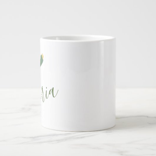 Cupcake Cactus Name Giant Coffee Mok (Voorkant)