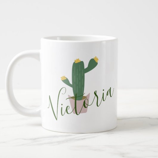 Cupcake Cactus Nom Giant Coffee Mug (Gauche)