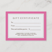  Cupcake Cadeaubon Kortingskaartje (Achterkant)