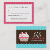 Cupcake Cadeaubon Kortingskaartje (Voorkant / Achterkant)