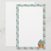 Cupcake Cake Pastries Briefpapier (Voorkant / Achterkant)