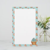 Cupcake Cake Pastries Briefpapier (Staand voorkant)