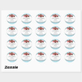 Cupcake Cake Poppen Cookie Bakery Packaging Ronde Sticker (Vel)