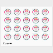 Cupcake Cake Poppen Cookie Turnover Bakkerij Box S Ronde Sticker (Vel)