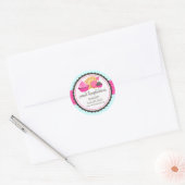 Cupcake Cake Poppen Cookie Turnover Bakkerij Box S Ronde Sticker (Envelop)