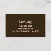 Cupcake, Cakke, Bakkerijproducten, Visitekaartje (Achterkant)