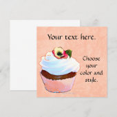 Cupcake Card Invitation Party (Devant / Derrière)