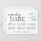 Cupcake Care Card Minimalist Bakery Carte de remer (Devant)