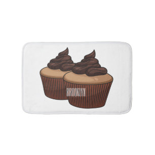Cupcake cartoon illustratie badmat