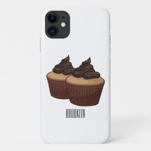 Cupcake cartoon illustratie iPhone 11 hoesje