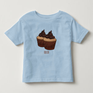 Cupcake cartoon illustratie kinder shirts