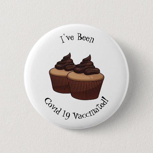 Cupcake cartoon illustratie ronde button 5,7 cm (Voorkant)