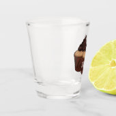 Cupcake cartoon illustratie shot glas (Links)