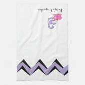 Cupcake Cat Art-Deco aangepaste handdoeken (Verticaal)