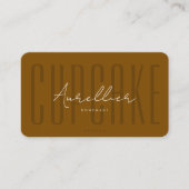 Cupcake Cateraar Bakkerij Bruin Chocolade Modern Visitekaartje (Voorkant)
