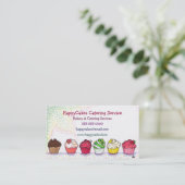Cupcake Catering Visitekaartje (Staand voorkant)