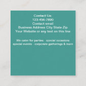 Cupcake Classy Services de restauration Cartes de (Dos)