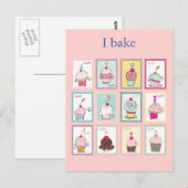 Cupcake Collage Sweet Bake Desserts Aangepast Briefkaart (Voorkant / Achterkant)