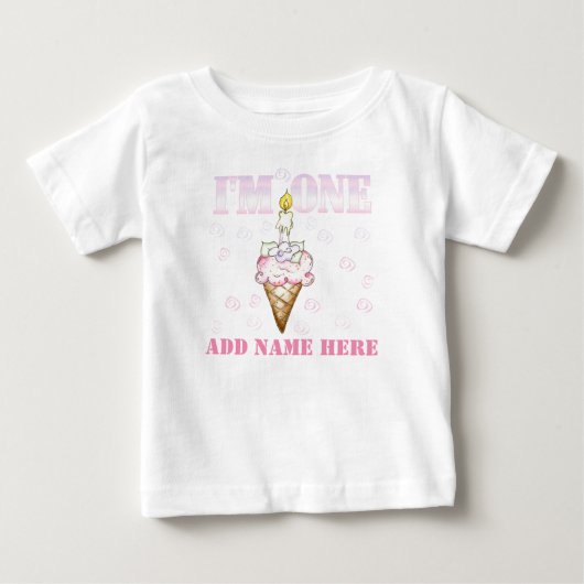 Cupcake Cone Je suis un 1er Tshirt d'anniversaire (Devant)
