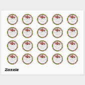 Cupcake Cookie Cake Pop Raspberry Bakery Box Ronde Sticker (Vel)