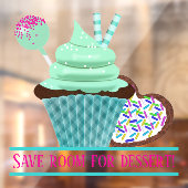 Cupcake & Cookie Raamsticker (Vel 2)