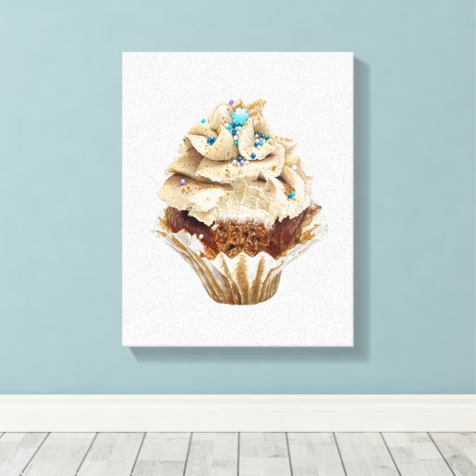Cupcake Crayon dessiné à la main en toile d'art (Insitu (Plancher de Bois))