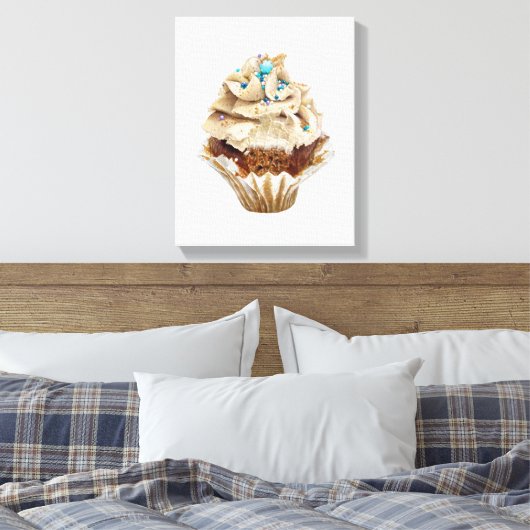 Cupcake Crayon dessiné à la main en toile d'art (Insitu(Chambre))