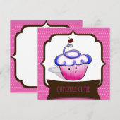 Cupcake Cutie Cartes pour notes (Devant / Derrière)