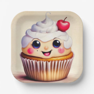 Cupcake Dagen papier borden Papieren Bordje