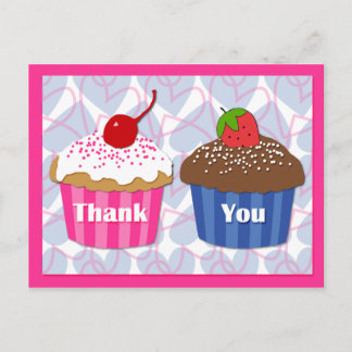Cupcake Dank je Briefkaart