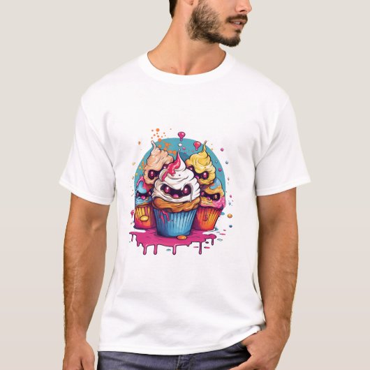 cupcake day lekker eten t-shirt (Voorkant)