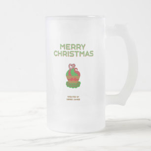 Cupcake de Noël Grosse Mug de verre givrée