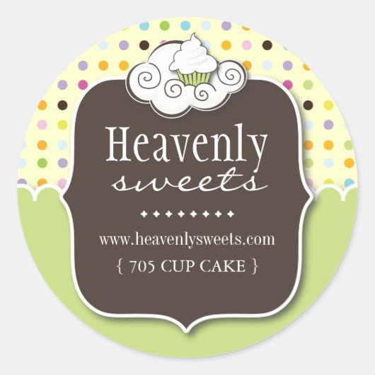 Cupcake décoratif | Stickers Chef pâtissier (Devant)