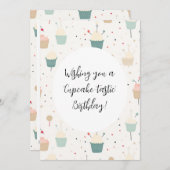 Cupcake Delight Verjaardag Kaart (Voorkant / Achterkant)