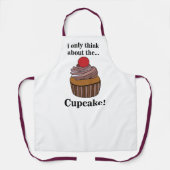 Cupcake denk ik alleen maar aan de cupcake schort (Voorkant)