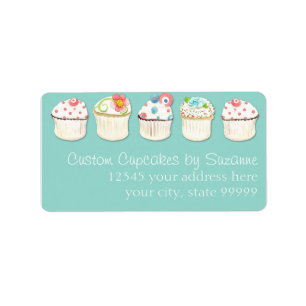 Cupcake Dessert Baking Bakery Business Identity Etiket