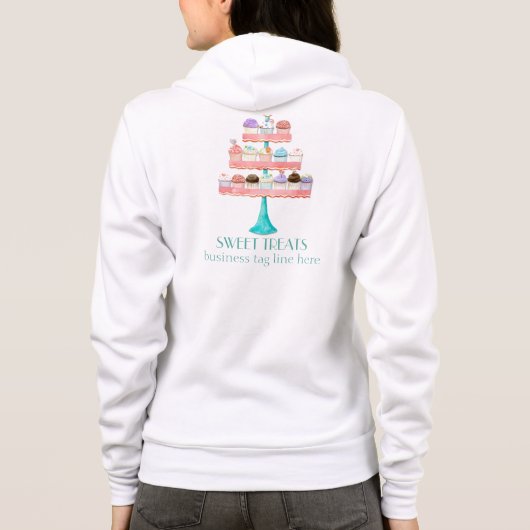 Cupcake Dessert Baking Bakery Business Uniform Hoodie (Achterkant)
