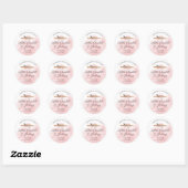 Cupcake Desserts Blush Roze Waterverf Gebak Chef Ronde Sticker (Vel)