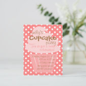 Cupcake die mooi omhoog gaat kaart (Staand voorkant)