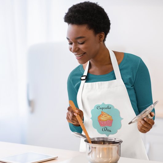 Cupcake Diva Blue Custom Schort