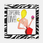 Cupcake DIVA Magneet (Voorkant)